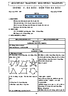 Giáo án Hình học 8 - Chương II