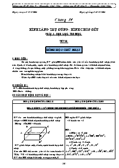 Giáo án Hình học 8 - Chương IV