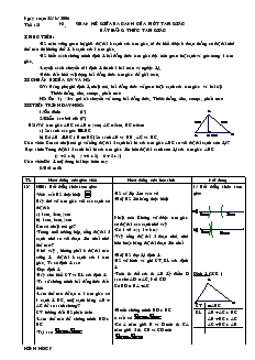 Giáo án Toán 7 - Tiết 51: Quan hệ giữa ba cạnh của một tam giác, bất đẳng thức tam giác