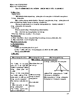 Giáo án Toán 7 - Tiết 57: Tính chất ba đường phân giác của tam giác
