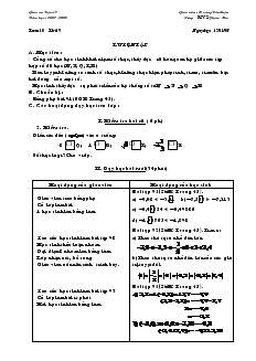 Giáo án Toán học 7 - Tiết 19, 20