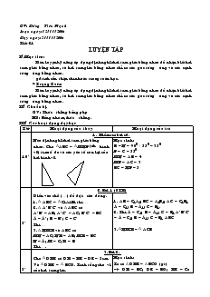 Giáo án Toán học 7 - Tiết 21: Luyện tập