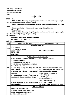 Giáo án Toán học 7 - Tiết 23: Luyện tập