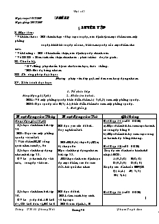 Giáo án Toán học 7 - Tiết 31 đến tiết 40