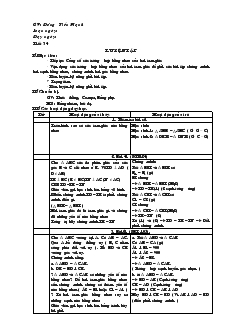 Giáo án Toán học 7 - Tiết 34: Luyện tập