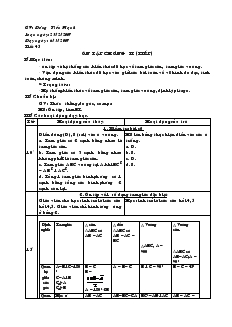 Giáo án Toán học 7 - Tiết 45: Ôn tập chương II (tiếp)