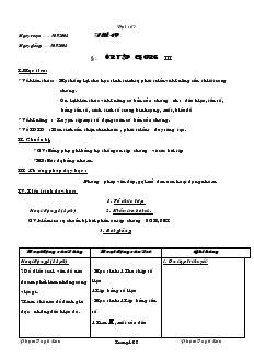 Giáo án Toán học 7 - Tiết 49 đến tiết 52