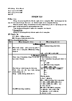 Giáo án Toán học 7 - Tiết 52: Luyện tập