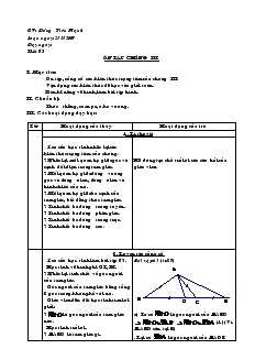 Giáo án Toán học 7 - Tiết 65: Ôn tập chương III