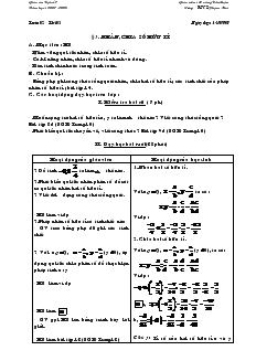 Giáo án Toán học 7 - Tuần 3, 4