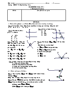 Bài kiểm tra số 1 - Lớp 7