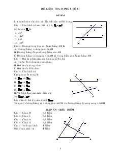 Đề kiểm tra 15 phút sô 01