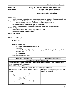 Giáo án hình học 7 - Chương 1