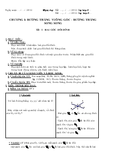 Giáo án Hình học 7 - Tiết 1 đến tiết 24