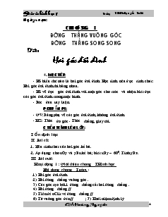Giáo án Hình học 7 - Trường THCS Nguyễn Trãi