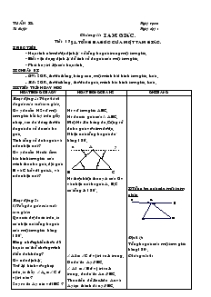 Giáo án Hình học 7 - Tuần 9, 10