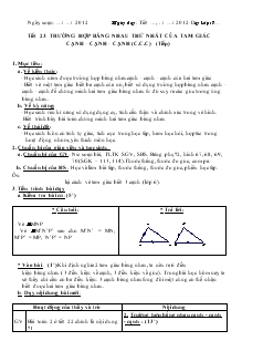 Giáo án Hình học - Tiết 23, 24