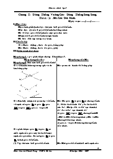 Giáo án Toán 7 - Hinh học năm 2008 - 2009