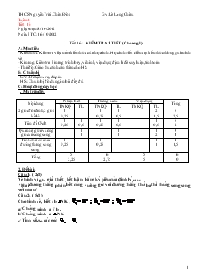 Giáo án Toán 7 - Tiết 16: kKểm tra 1 tiết (chương I)