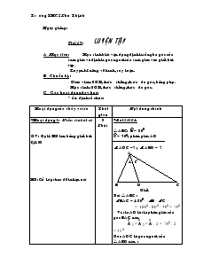 Giáo án Toán 7 - Tiết 19: Luyện tập