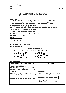 Giáo án Toán 7 - Tiết 1 đến tiết 69