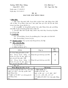 Giáo án Toán 7 - Tiết 20, 21