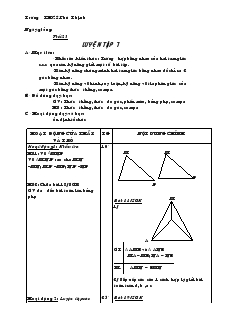 Giáo án Toán 7 - Tiết 23: Luyện tập