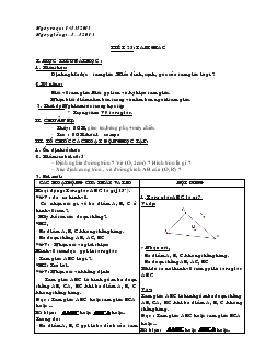 Giáo án Toán 7 - Tiết 25: Tam giác