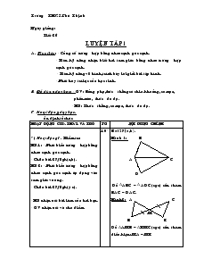 Giáo án Toán 7 - Tiết 26: Luyện tập