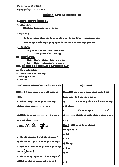 Giáo án Toán 7 - Tiết 27: Ôn tập chương II