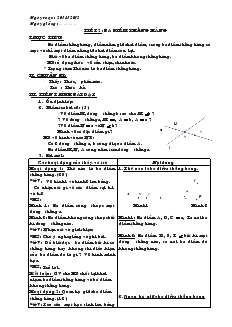 Giáo án Toán 7 - Tiết 2: Ba điểm thẳng hàng