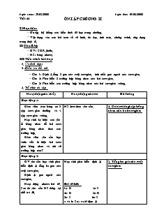 Giáo án Toán 7 - Tiết 44: Ôn tập chương II