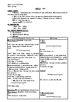 Giáo án Toán 7 - Tiết 5: Tia