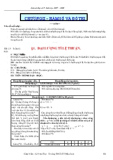 Giáo án Toán học 7 - Đại số - Chương II