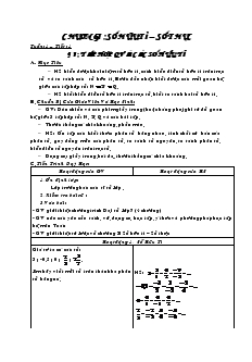 Giáo án Toán học 7 - Đại số - Tuần 1, 2