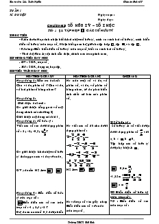 Giáo án Toán học 7 - Đại số - Tuần 1, 2