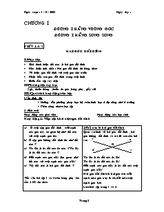 Giáo án Toán học 7 - Hình học - Tiết 1 đến tiết 4