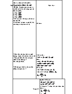 Giáo án Toán học 7 - Hình học - Tiết 30: Ôn tập học kì I (tiết 2)