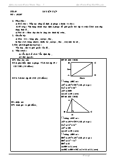 Giáo án Toán học 7 - Hình học - Tiết 39, 40