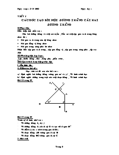 Giáo án Toán học 7 - Hình học - Tiết 5, 6