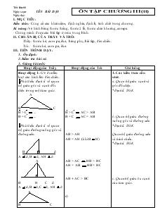 Giáo án Toán học 7 - Ôn tập chương III (Tiếp)