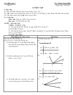 Giáo án Toán học 7 - Tiết 13: Luyện tập