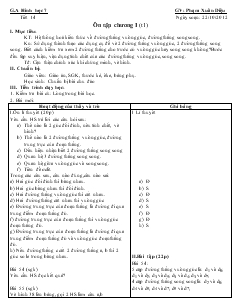 Giáo án Toán học 7 - Tiết 14: Ôn tập chương I