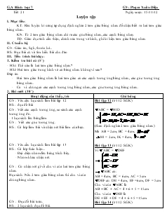 Giáo án Toán học 7 - Tiết 21: Luyện tập