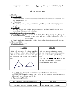 Giáo án Toán học 7 - Tiết 29: Luyện tập