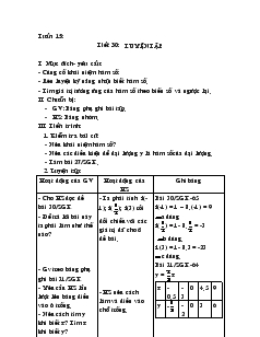 Giáo án Toán học 7 - Tiết 30: Luyện tập