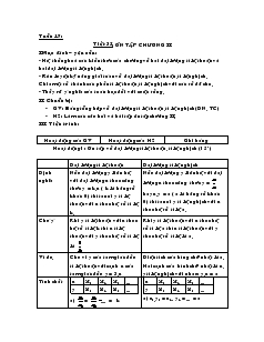 Giáo án Toán học 7 - Tiết 35: Ôn tập chương II