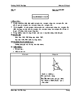 Giáo án Toán học 7 - Tiết 35: Tam giác cân