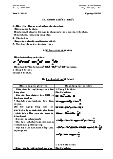 Giáo án Toán học 7 - Tiết 57, 58