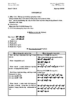 Giáo án Toán học 7 - Tiết 61, 62